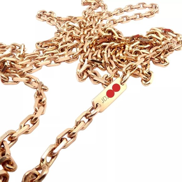 Van Cleef & Arpels Zodiaque 18k Rose Gold Leo Pendant Red Jasper Necklace + Cert - Picture 12 of 16